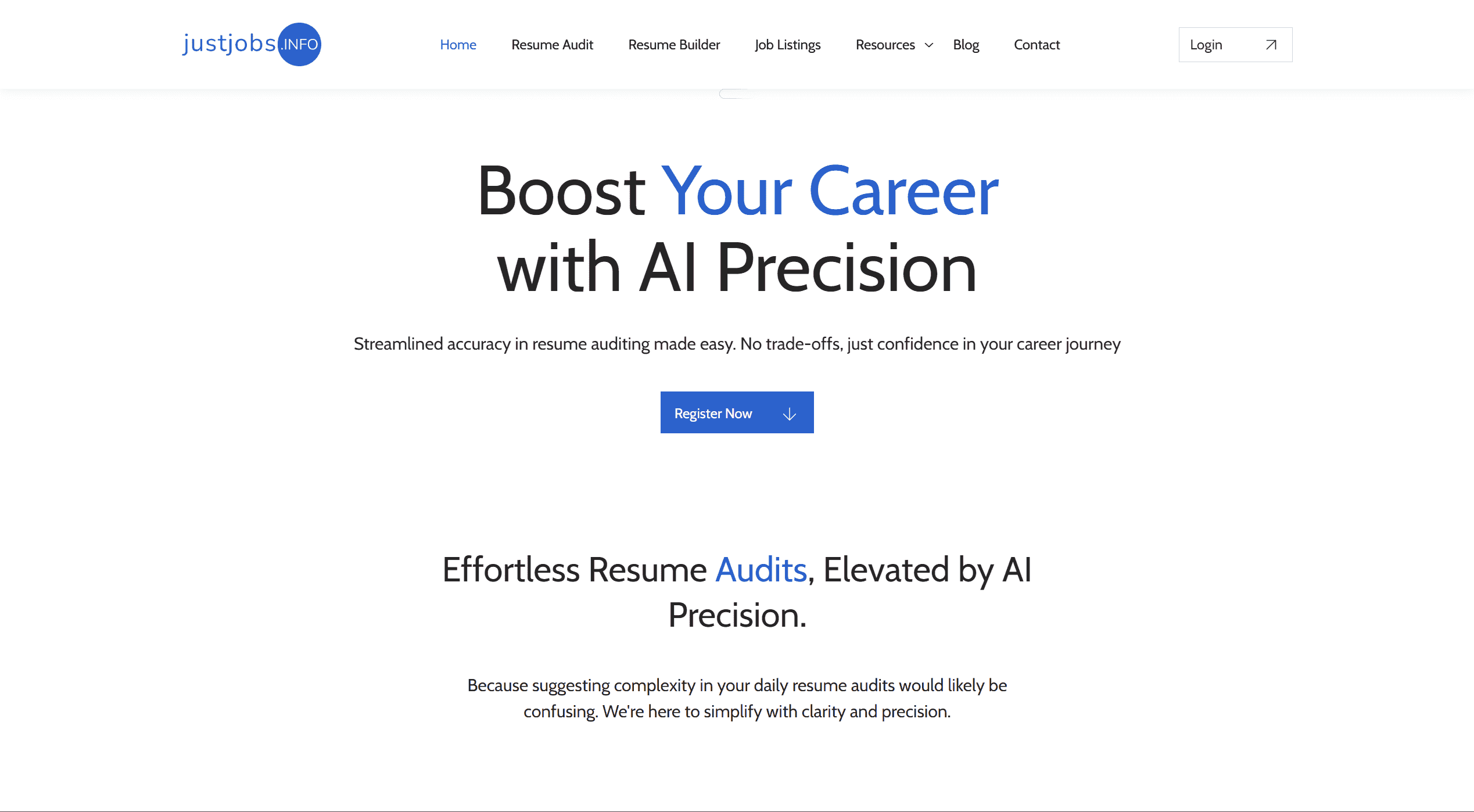 Just Jobs Resume Builder Dashboard